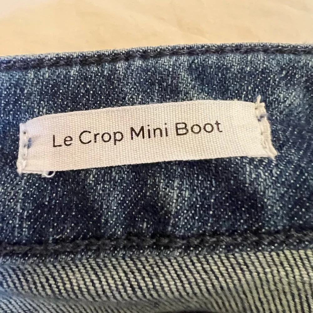 FRAME Le Crop Mini Boot Jeans 28 Cropped Bootcut Mid Rise Designer Denim - Picture 5 of 7